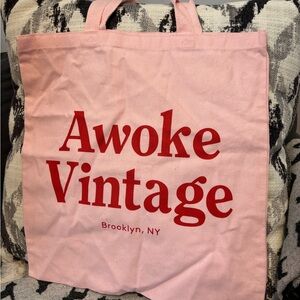 Awoke Vintage Pink Tote Bag